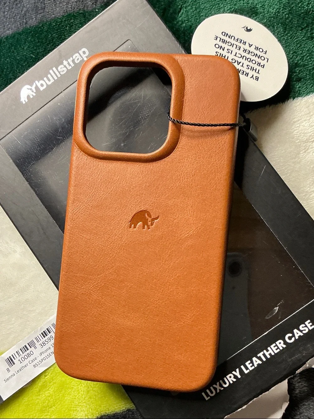Bullstrap Genuine Leather iPhone Case - Tan For IPhone 15 Pro
